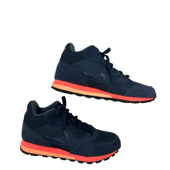 Nike Women's Sneakers - Navy and orange - Picture 2 of 10